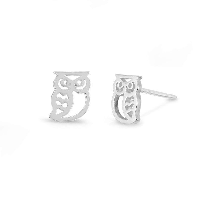 Boma Jewelry Sterling Silver Owl Stud Earrings - Image 2